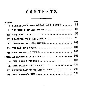 [Contents] from Alexander the Great by Jacob Abbott