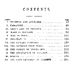 [Contents] from Pyrrhus by Jacob Abbott