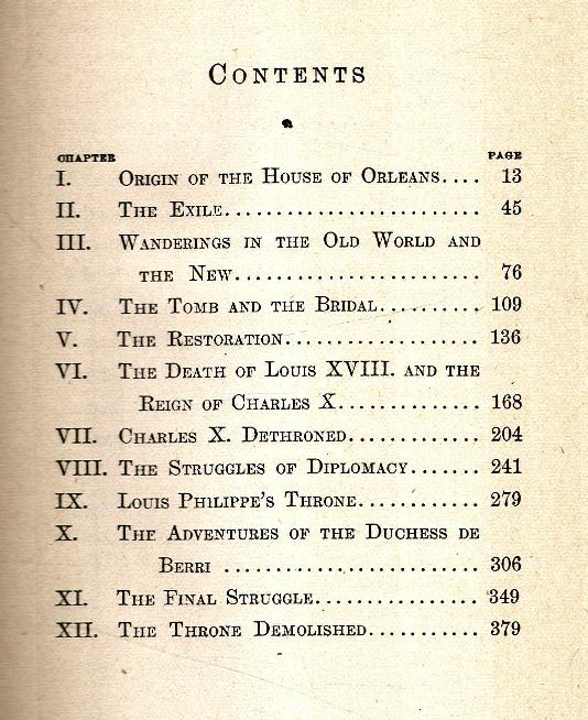 [Contents] from Louis Philippe by John S. C. Abbott
