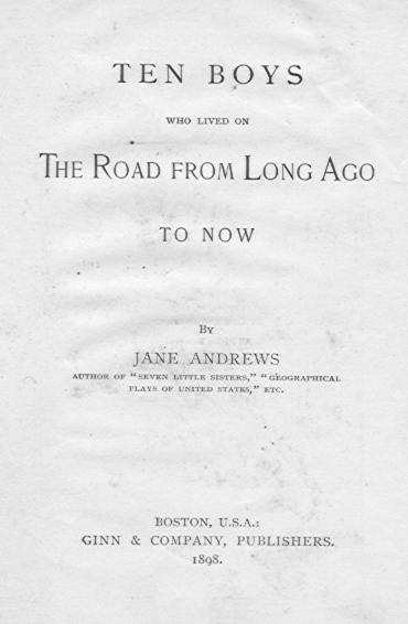 [Title Page] from Boys Who Lived on the Road by Jane Andrews