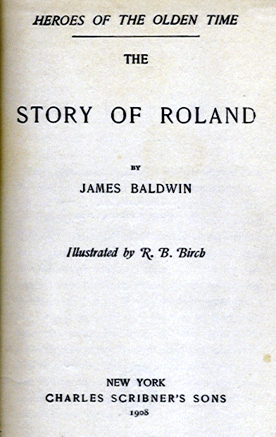 [Title Page] from The Story of Roland by James Baldwin
