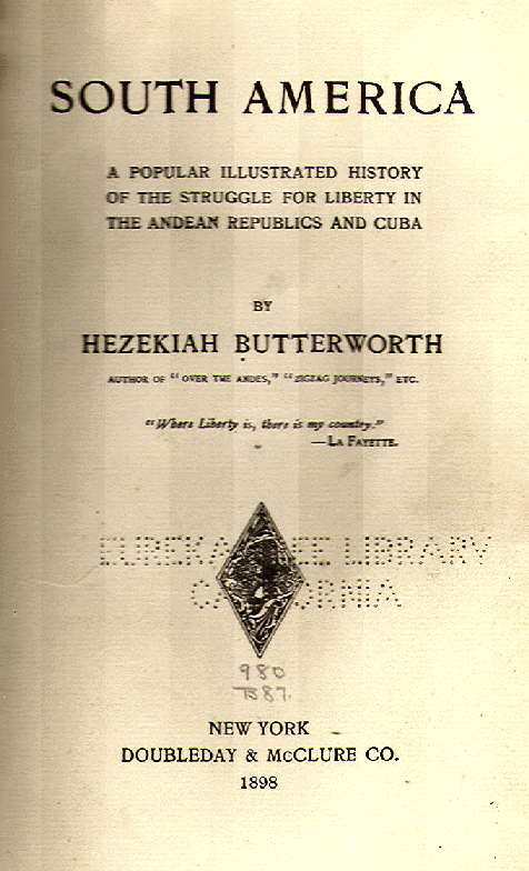 [Title Page] from South America by H. Butterworth