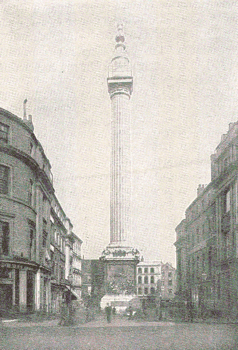 Monument of London Fire