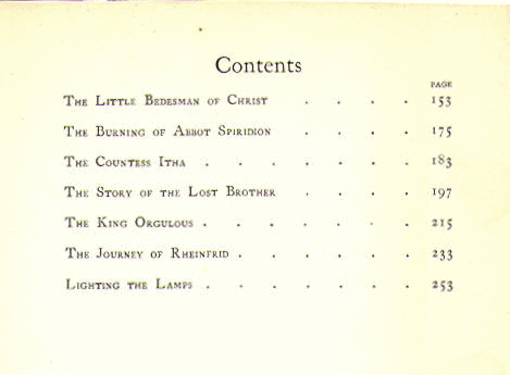 [Contents, Page 2 of 2] from Child's Book of Saints by William Canton
