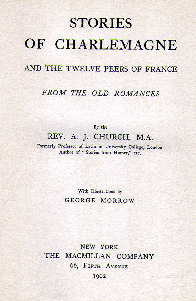 [Title Page] from Stories of Charlemagne  by Alfred J. Church