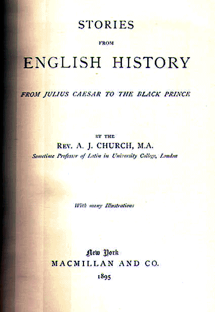 [Title Page] from English History Stories - I by Alfred J. Church