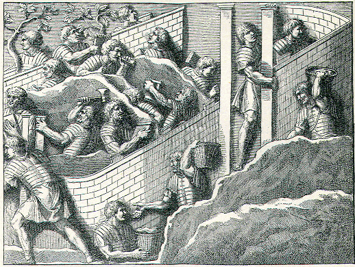 Roman Soldiers Fortifying a Place
