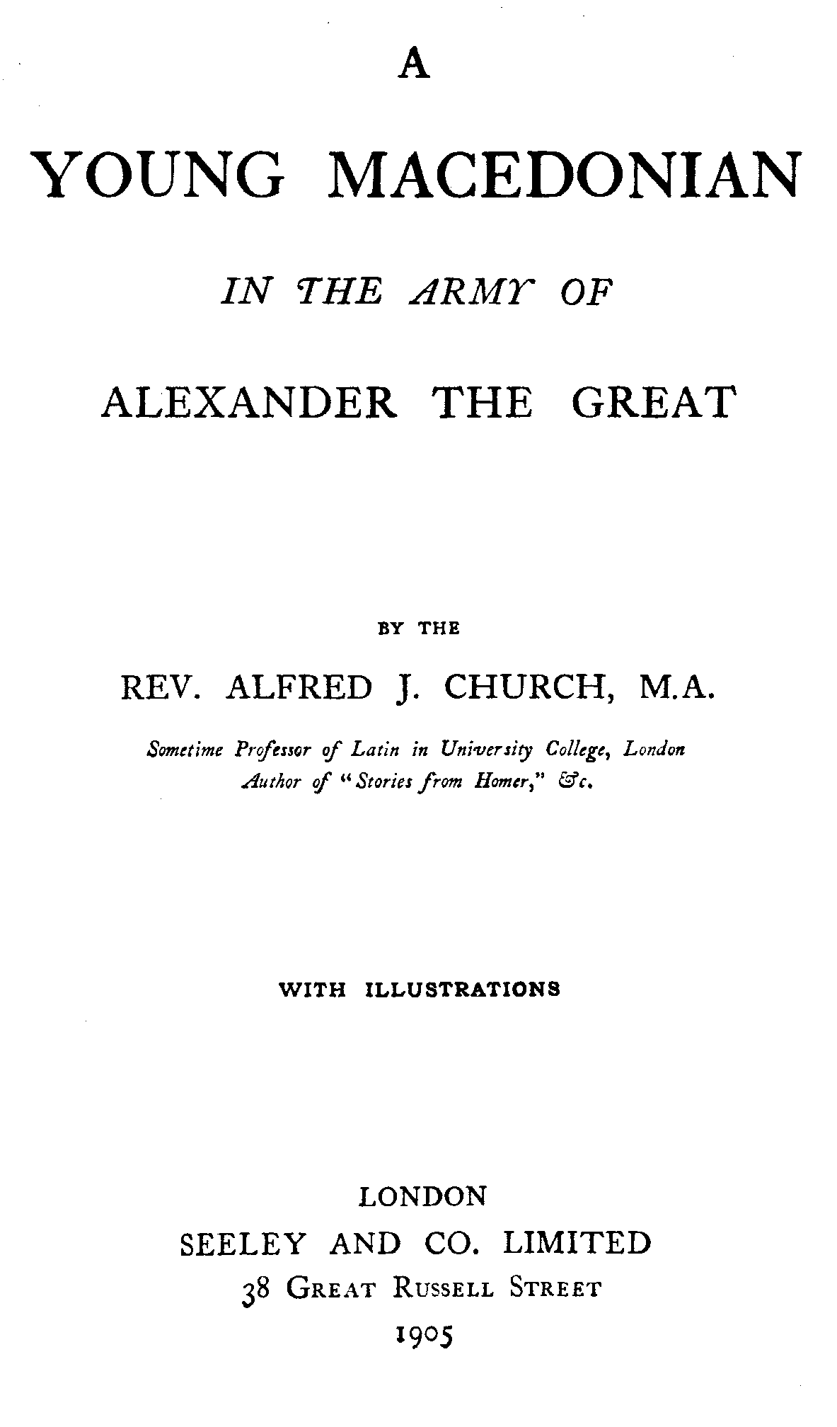 [Title Page] from Young Macedonian by Alfred J. Church