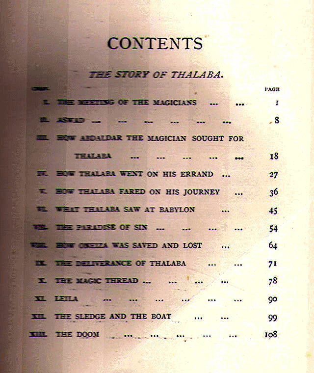 [Contents, Page 1 of 2] from Stories of the Magicians by Alfred J. Church