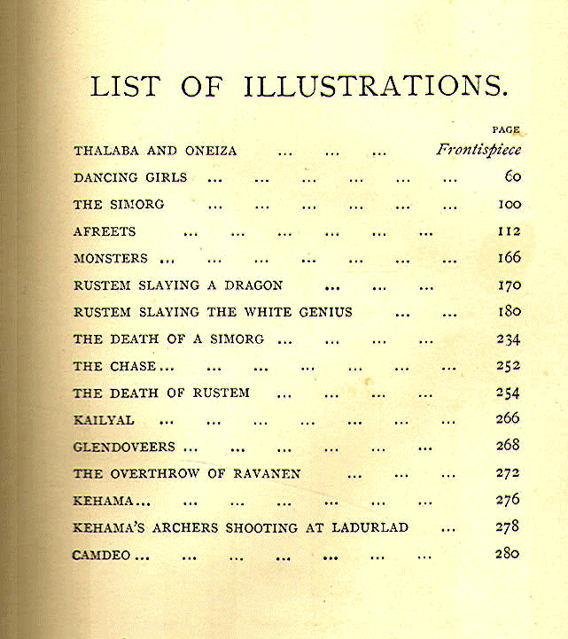 [List of Illustrations] from Stories of the Magicians by Alfred J. Church