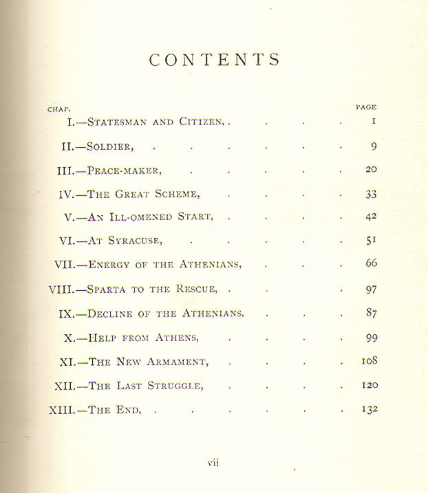 [Contents] from Sicilian Expedition by Alfred J. Church