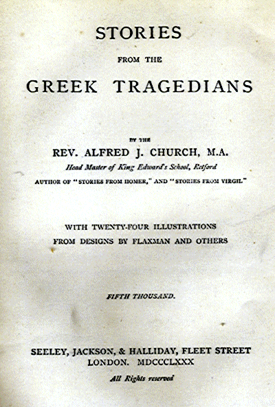 [Title Page] from Stories from Greek Tragedians by Alfred J. Church