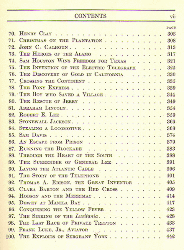 [Contents, Page 3 of 3] from America First by Lawton Evans