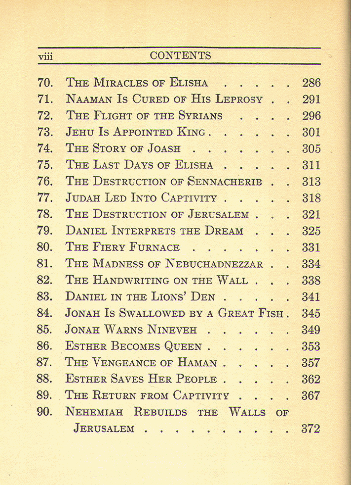 [Contents, Page 4 of 4] from Heroes of Israel by Lawton Evans