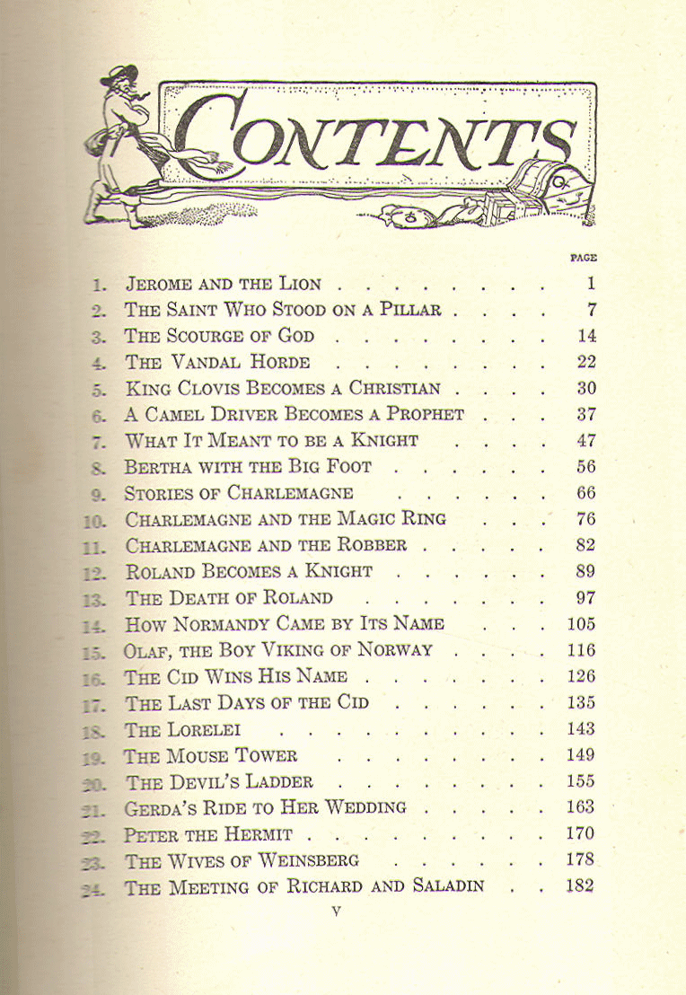 [Contents, Page 1 of 2] from Old Time Tales by Lawton Evans