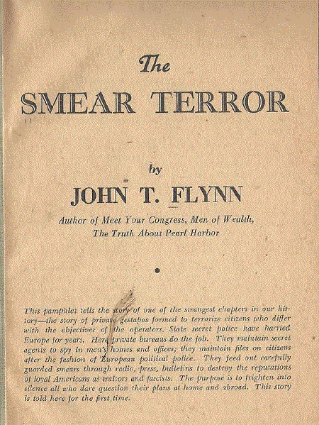 [Book Cover] from The Smear Terror by John T. Flynn