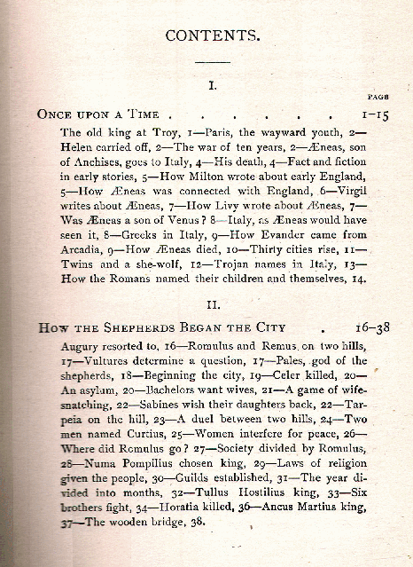 [Contents, Page 1 of 9] from The Story of Rome by Arthur Gilman