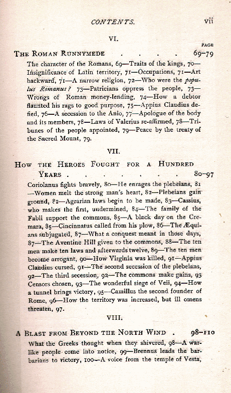 [Contents, Page 3 of 9] from The Story of Rome by Arthur Gilman