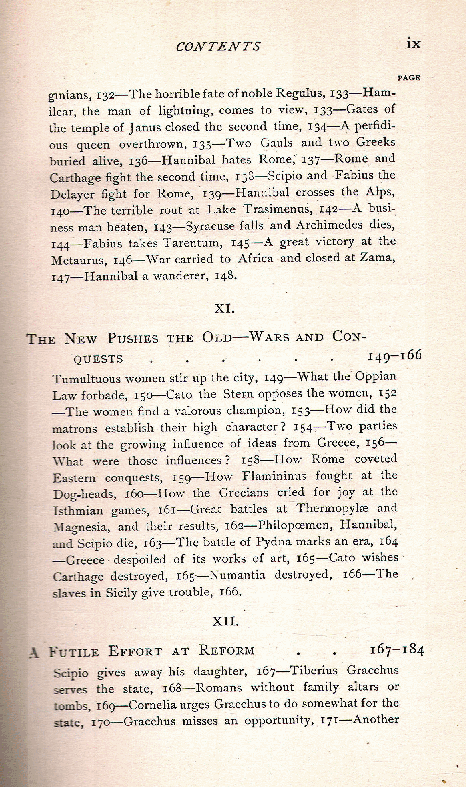 [Contents, Page 5 of 9] from The Story of Rome by Arthur Gilman