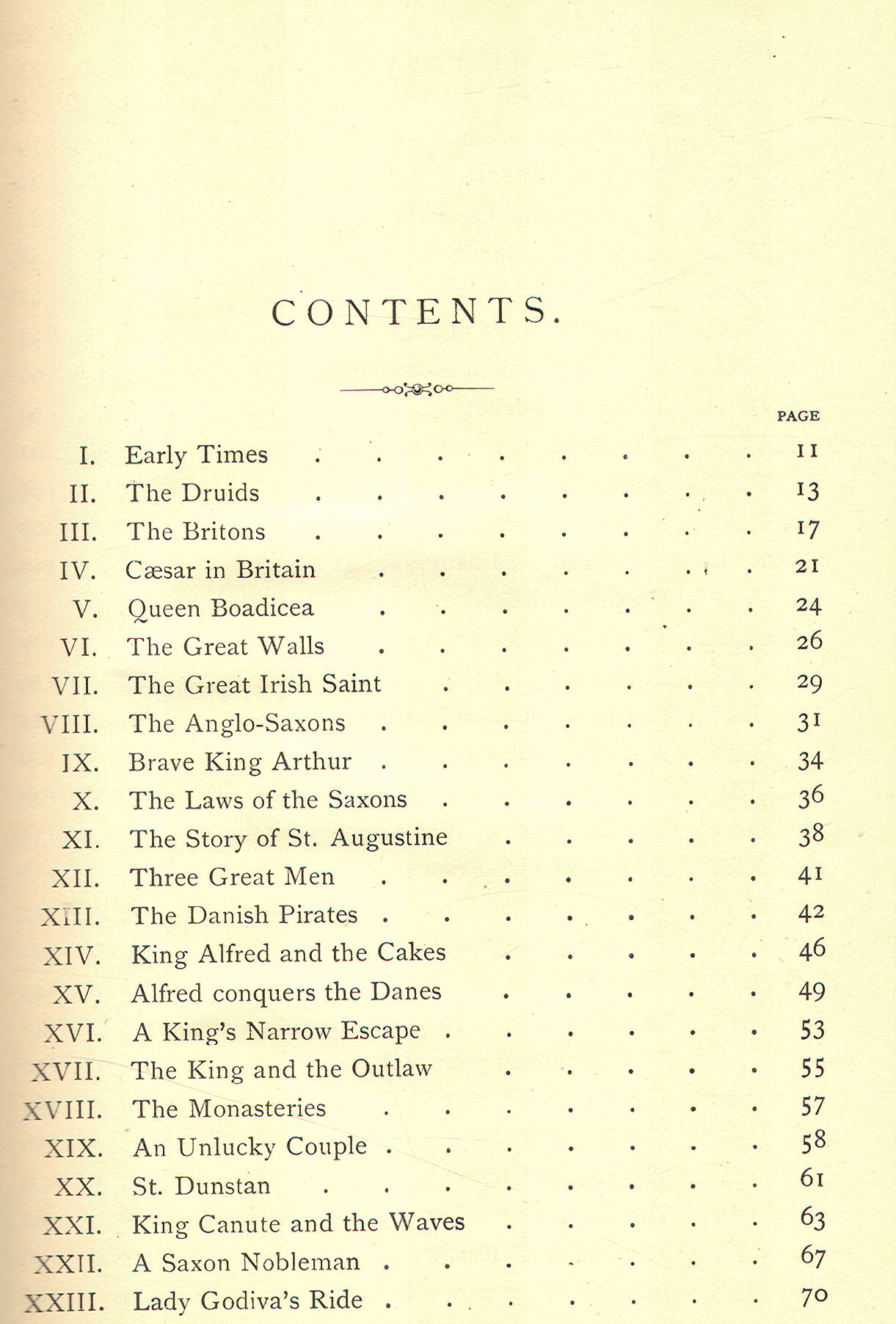 [Contents, page 1 of 4] from The Story of the English by Helene Guerber