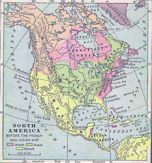 Map north America
