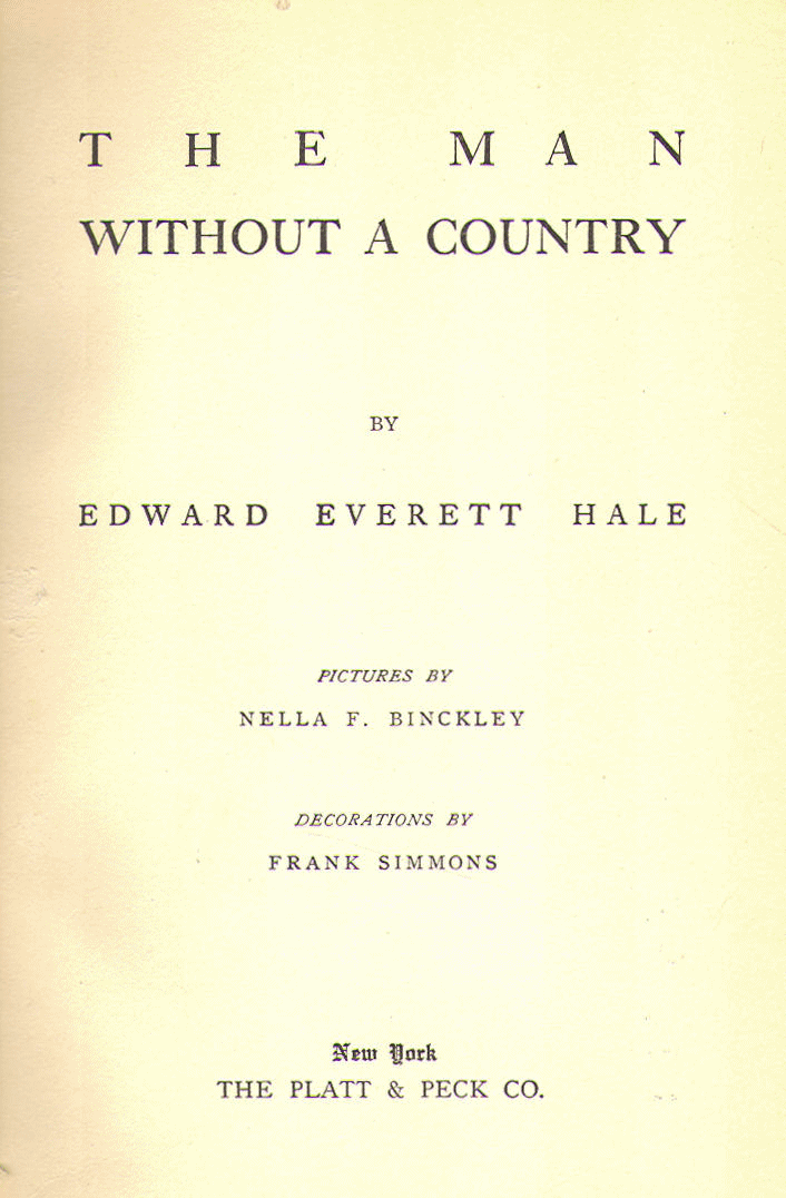 [Title Page] from The Man Without a Country by E. E. Hale