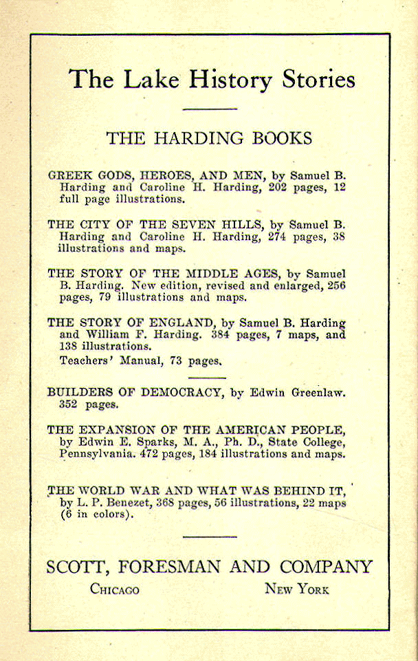 [Lake History Series] from The Story of the Middle Ages by S. B. Harding