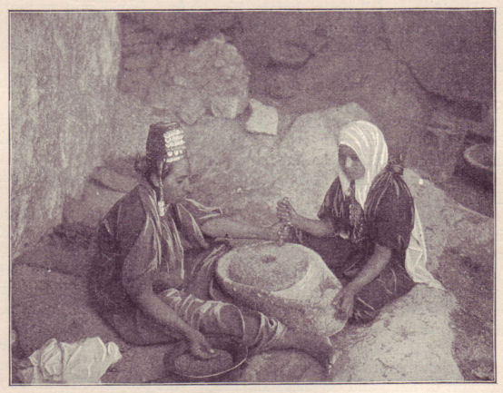 Women grinding grain in Bible times