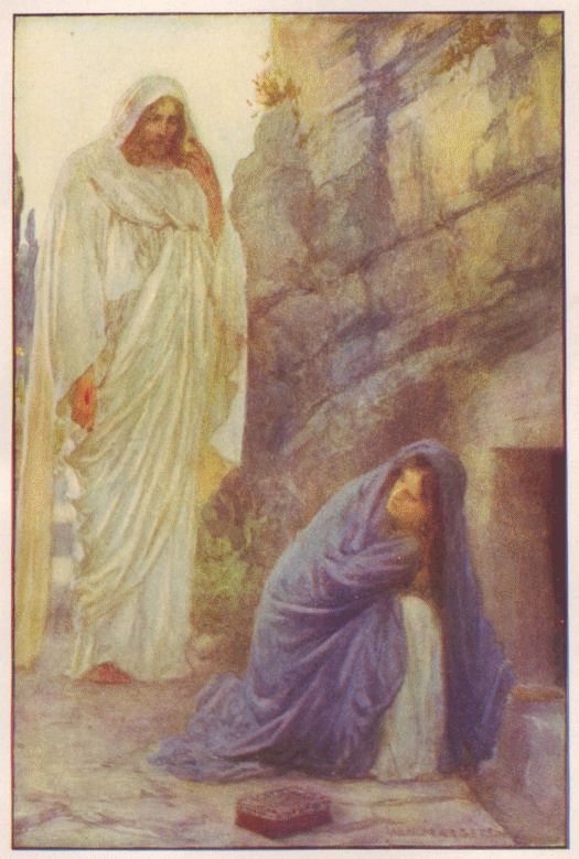 Mary Magdalene meeting the risen Jesus