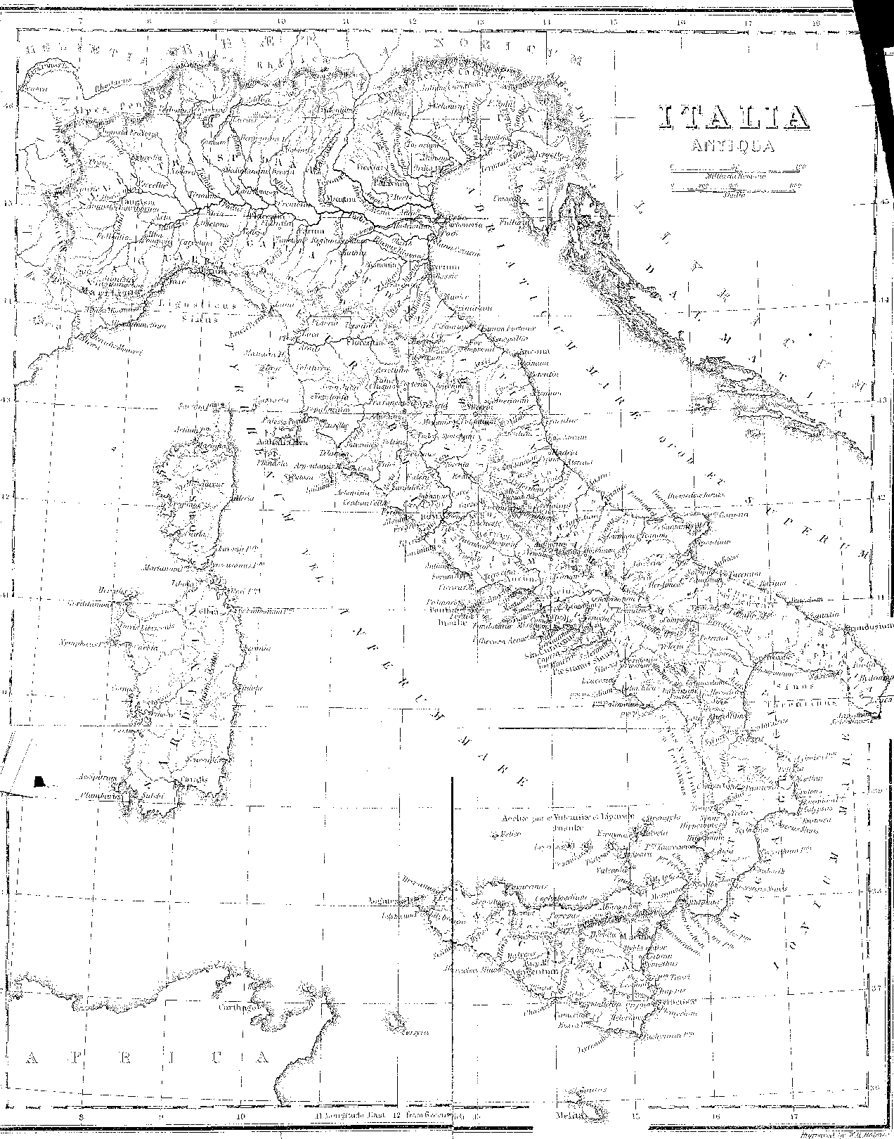 [Map of Italy] from Young Folks Plutarch by Rosalie Kaufman