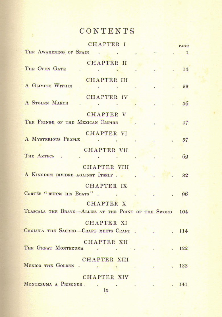 [Contents, Page 1 of 2] from Mexico by M. D. Kelly