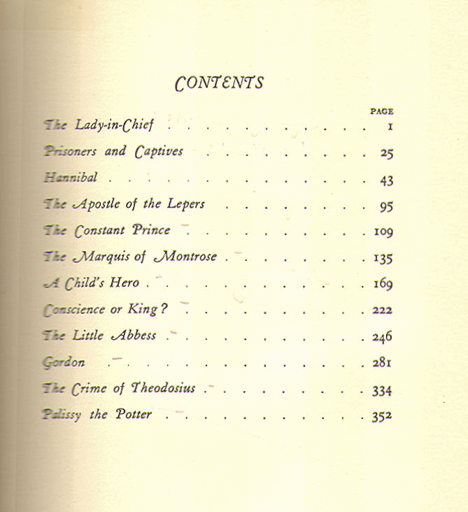 [Contents] from The Red Book of Heroes by Andrew Lang