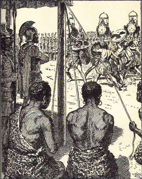 Roman prisoners in combat