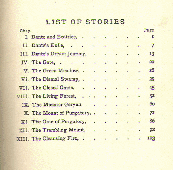 [Contents] from Stories from Dante by Mary Macgregor
