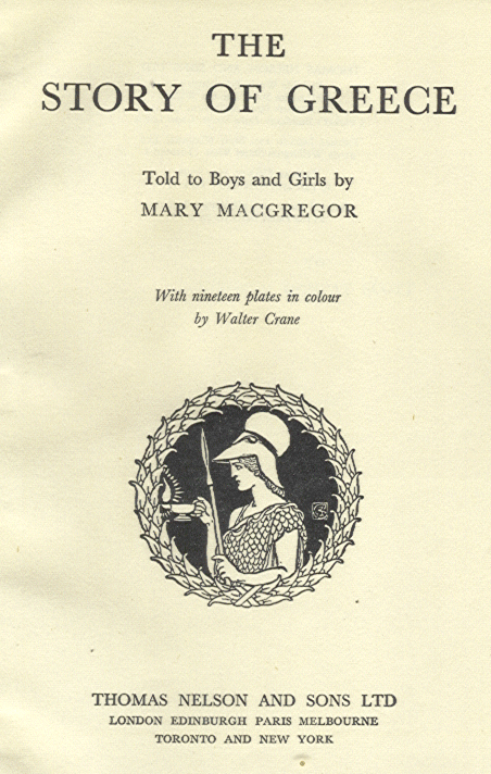 [Title Page] from The Story of Greece by Mary Macgregor
