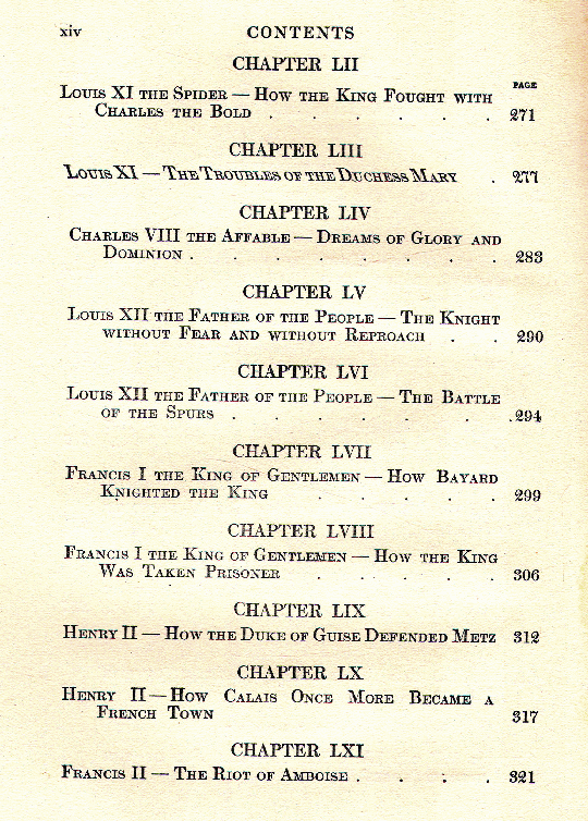 [Contents, 4 of 7] from History of France by H. E. Marshall
