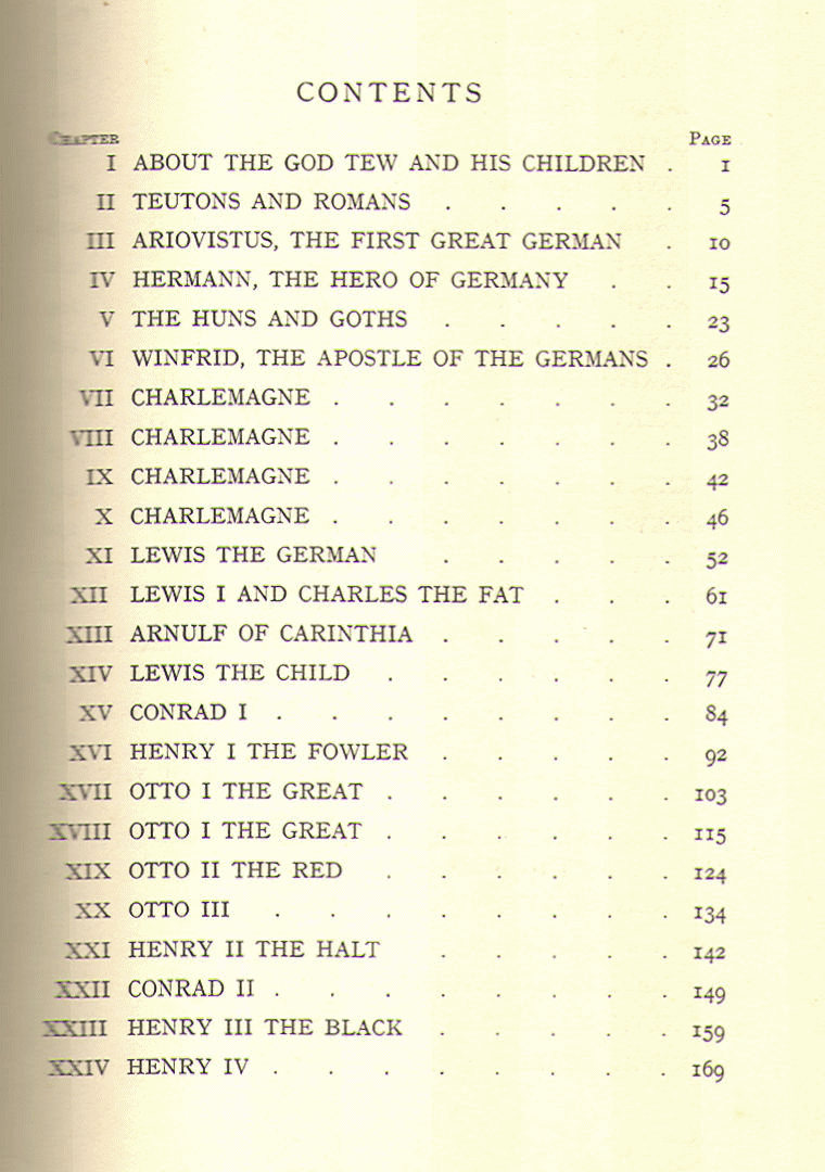[Contents, Page 1 of 3] from History of Germany by H. E. Marshall