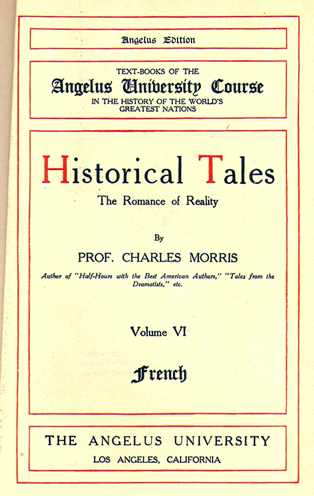 [Title Page] from Historical Tales - French by Charles Morris