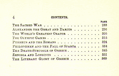 [Contents, Page 2 of 2] from Historical Tales - Greek by Charles Morris