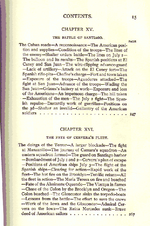 [Contents, Page 7 of 11] from The War with Spain by Charles Morris
