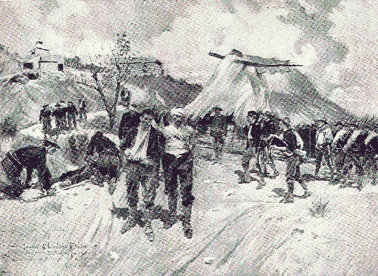 Wounded at Siboney after the Rough Rider's charge.