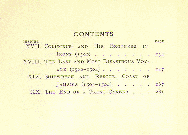 [Contents, Page 2 of 2] from Columbus the Discoveror by Frederick Ober