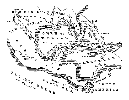 Routes of the explorers