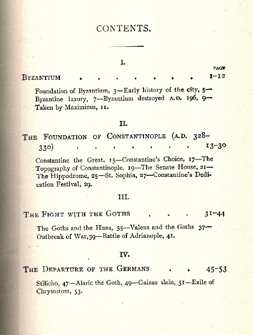[Contents, Page 1 of 6] from The Byzantine Empire by C. W. C. Oman