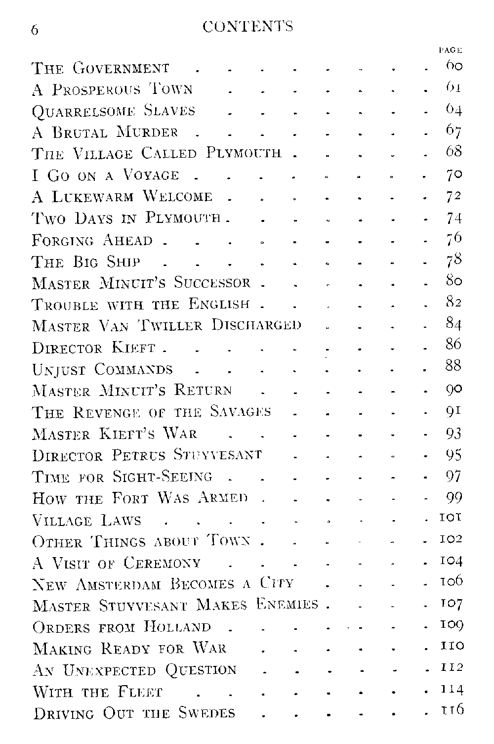 [Contents Page 2 of 5] from Peter of New Amsterdam by James Otis