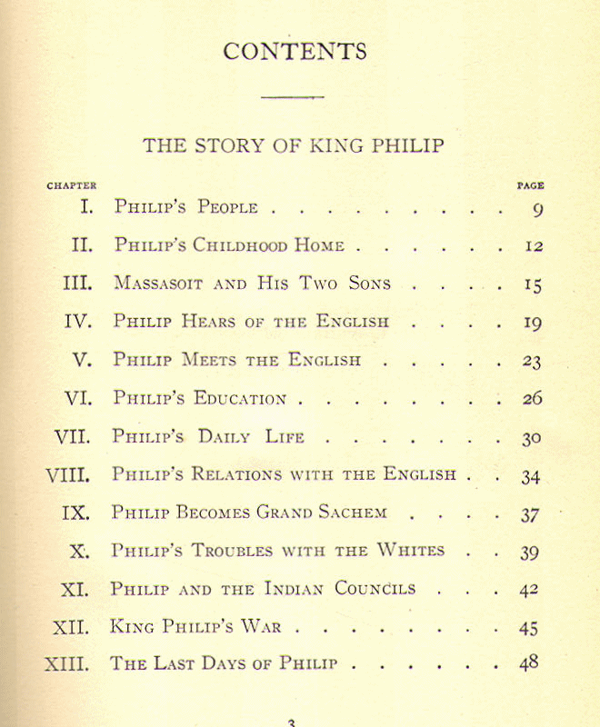 [Contents, Page 1 of 4] from Four American Indians by Frances Perry