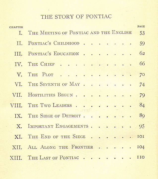 [Contents, Page 2 of 4] from Four American Indians by Frances Perry