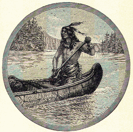 Indian in Canoe