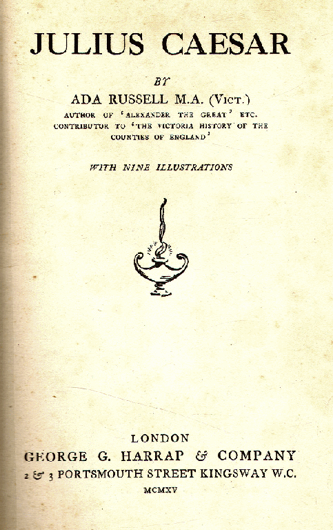 [Title Page] from Julius Caesar by Ada Russell