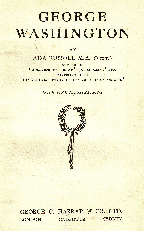 [Title Page] from George Washington by Ada Russell